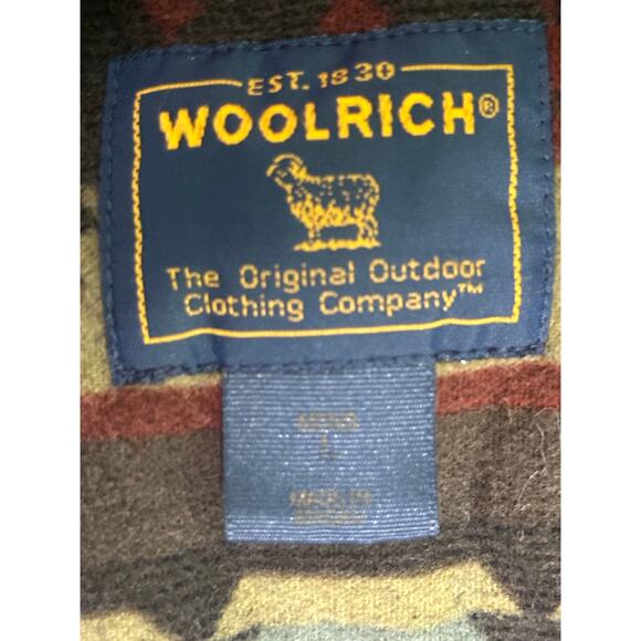 Woolrich Vintage Aztec Southwest Blanket Style Shirt size Large - Picture 3 of 11